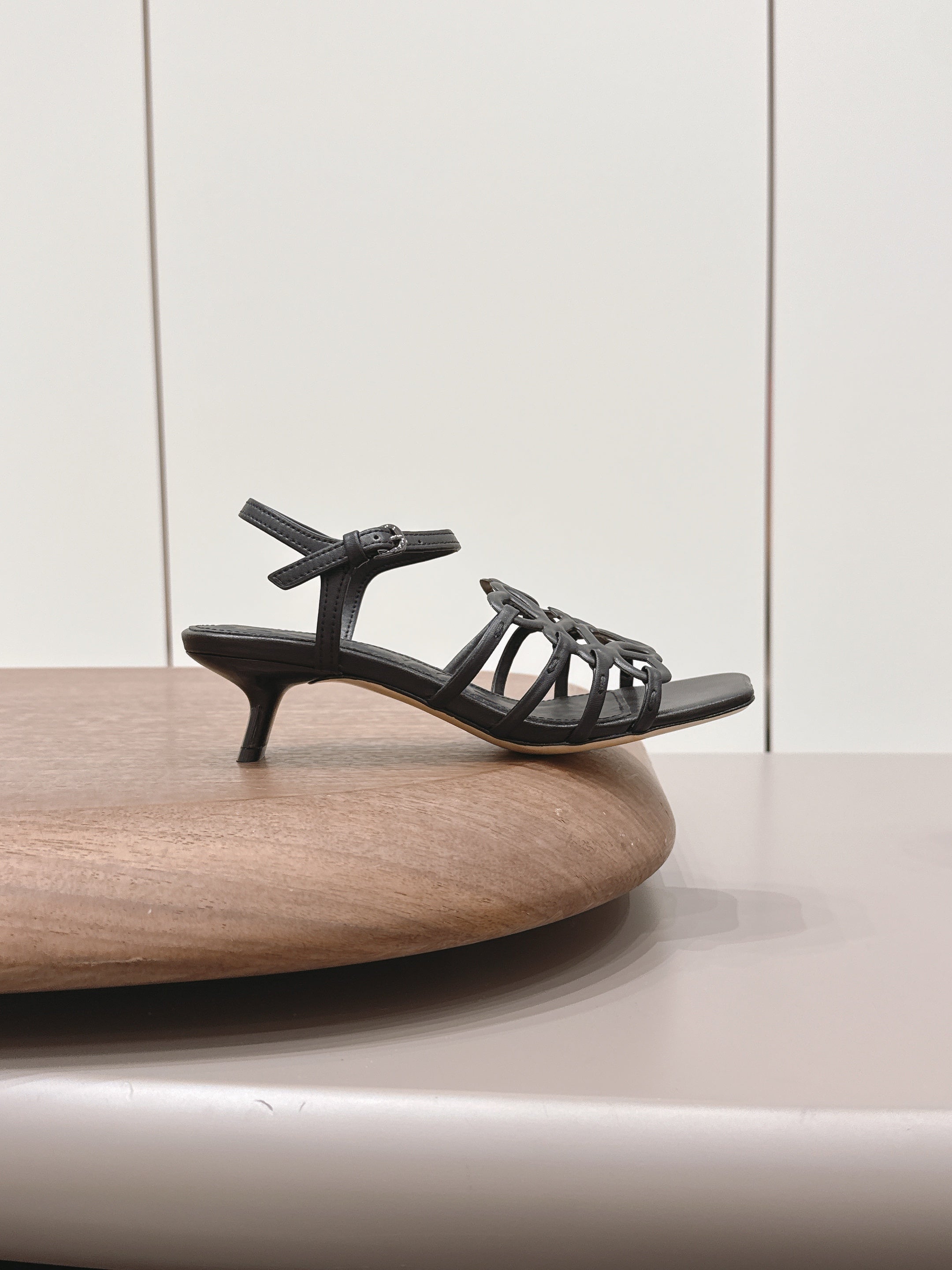 Loewe 26 Sandal 50 Black in Sheepskin 738799