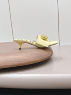 Loewe 26 Sandal 45 Light Yellow in Sheepskin 738734