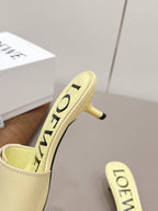 Loewe 26 Sandal 45 Light Yellow in Sheepskin 738734