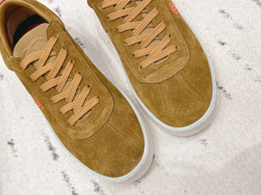 Chanel 26 Round Toe Platform Casual Shoes Camel in Suede 739428