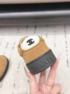 Chanel 26 Round Toe Platform Casual Shoes Light Camel in Suede 739427
