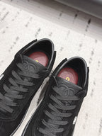 Chanel 26 Round Toe Platform Casual Shoes Black in Suede 739426