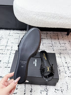 YSL Babylone Slides Black in Cowhide 743658