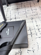 YSL Babylone Slides Black in Silk 743656