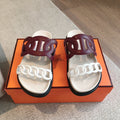 HM  Extra Sandal Burgundy White in Cowhide 743963