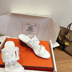 HM  Sandal 60 White in Calfskin 743964