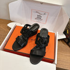 HM  Sandal 60 Black in Calfskin 743965