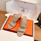HM  Sandal 60 Beige in Calfskin 743968
