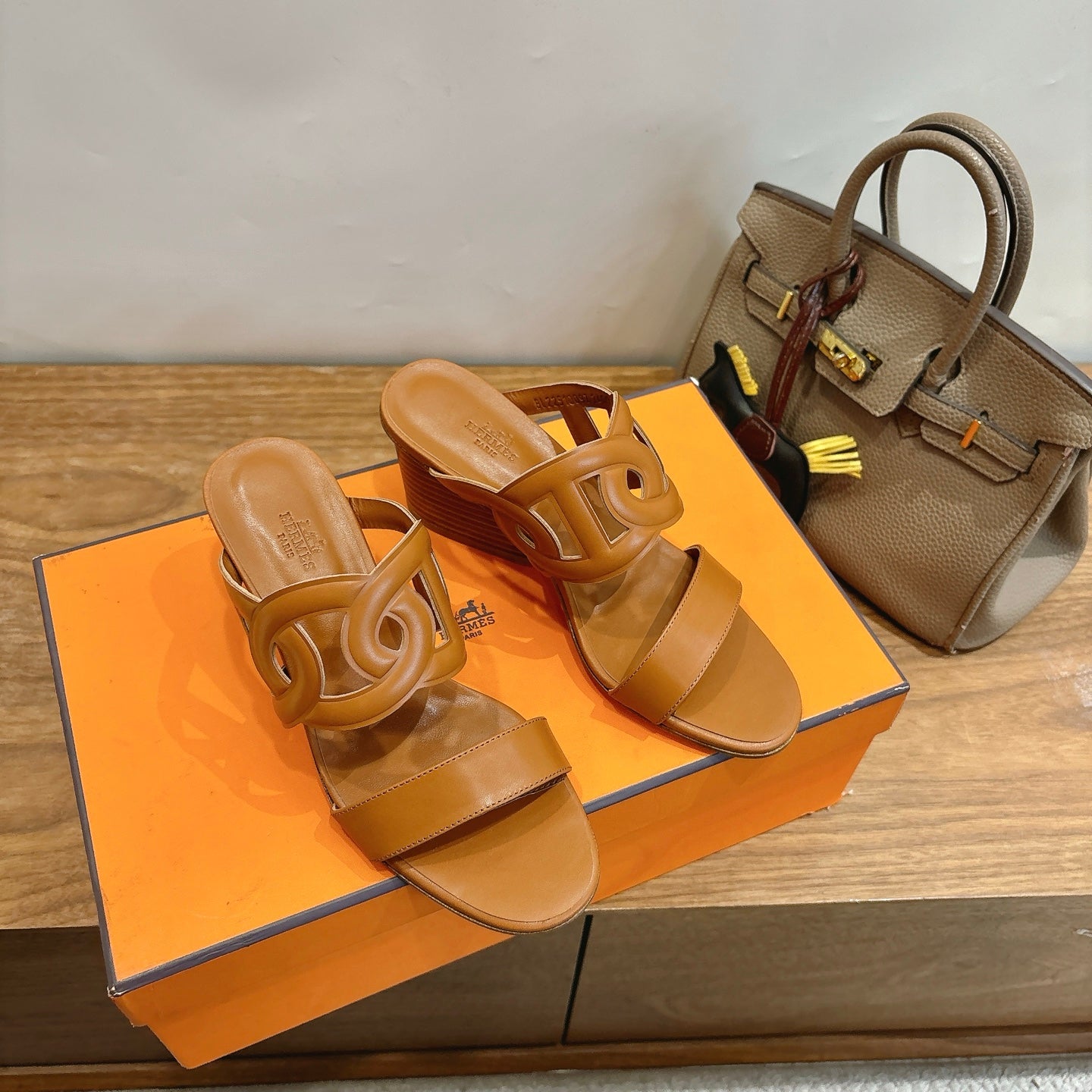 HM  Sandal 60 Brown in Calfskin 743969