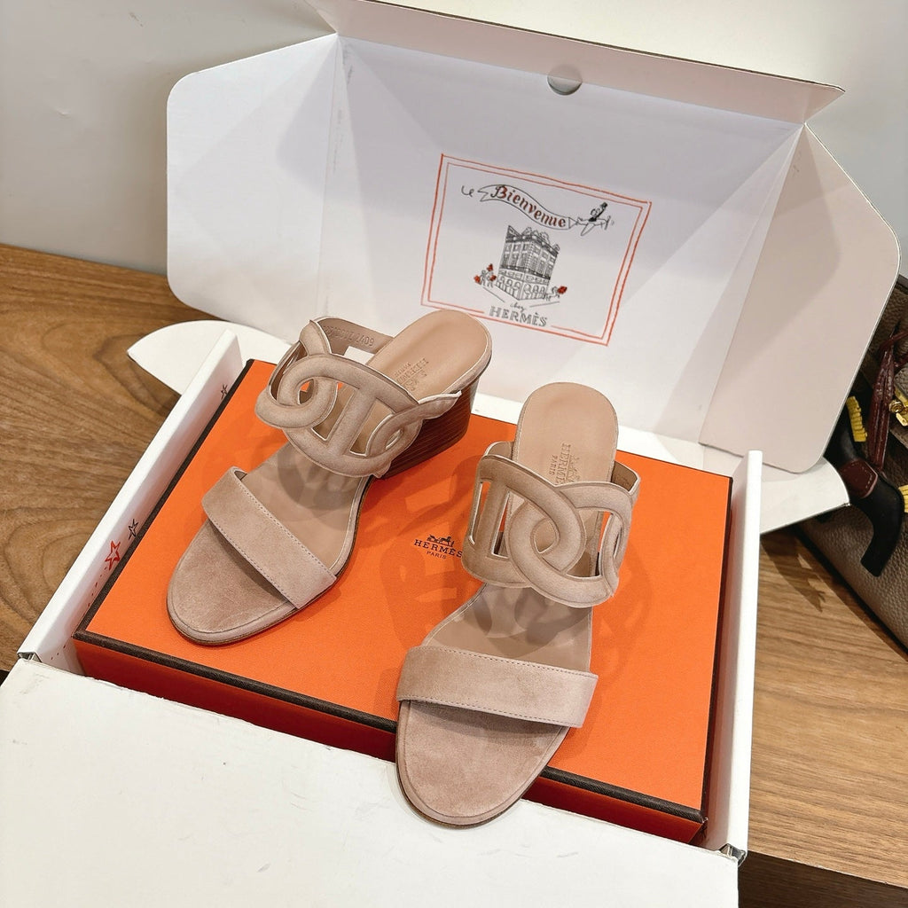 HM  Sandal 60 Beige in Suede 743970