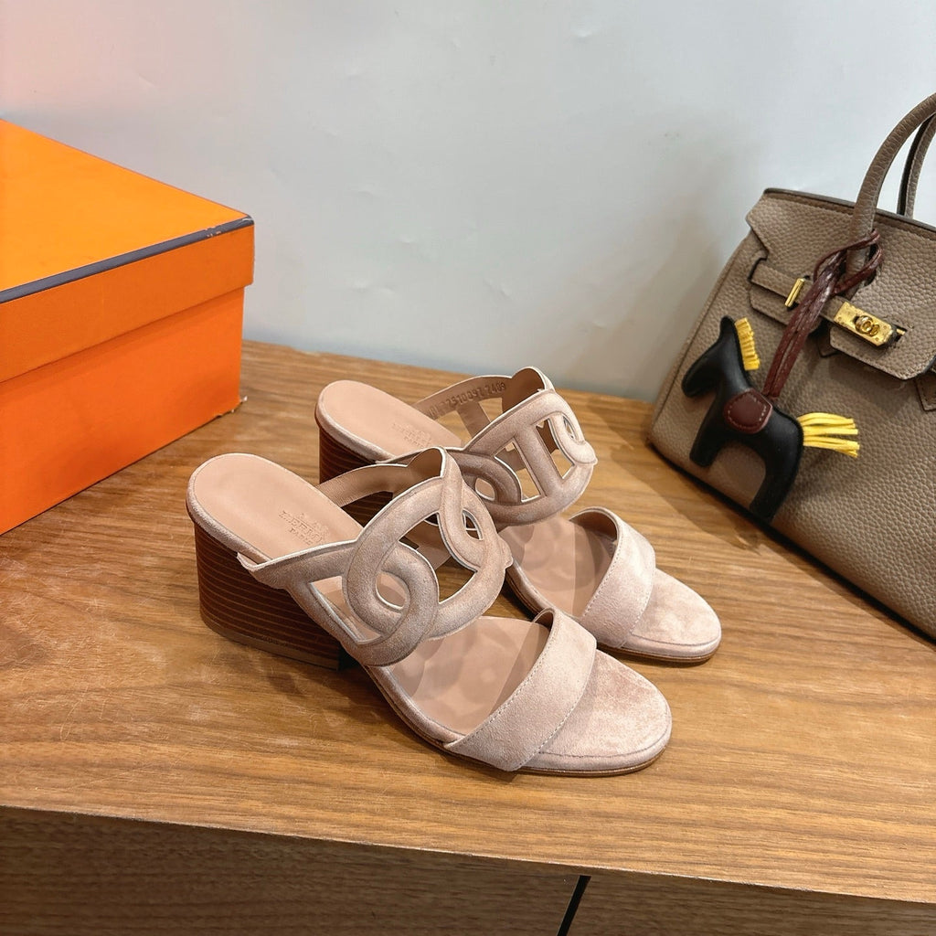 HM  Sandal 60 Beige in Suede 743970