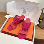 HM  Sandal 60 Pink in Suede 743973