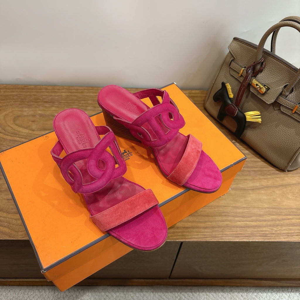HM  Sandal 60 Pink in Suede 743973
