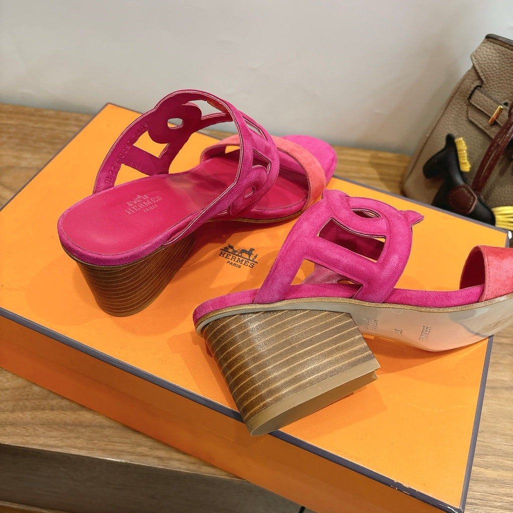HM  Sandal 60 Pink in Suede 743973
