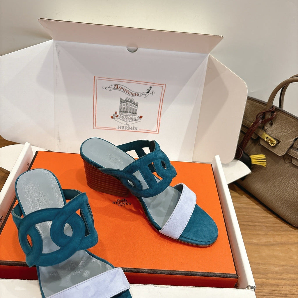 HM  Sandal 60 Deep teal in Suede 743974
