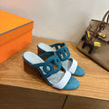 HM  Sandal 60 Deep teal in Suede 743974