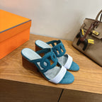 HM  Sandal 60 Deep teal in Suede 743974