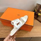 HM  Sandal White in Calfskin 743975