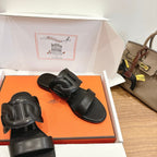 HM  Sandal Full Black in Calfskin 743979