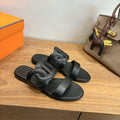 HM  Sandal Full Black in Calfskin 743979