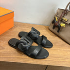 HM  Sandal Full Black in Calfskin 743979