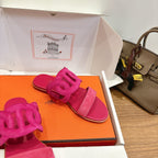 HM  Sandal Pink in Suede 743982