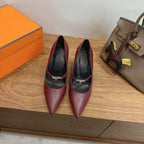 HM 26 Majeste 85 Pump Burgundy in Cowhide 744013