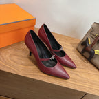 HM 26 Majeste 85 Pump Burgundy in Cowhide 744013