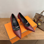 HM 26 Majeste 85 Pump Burgundy in Cowhide 744013