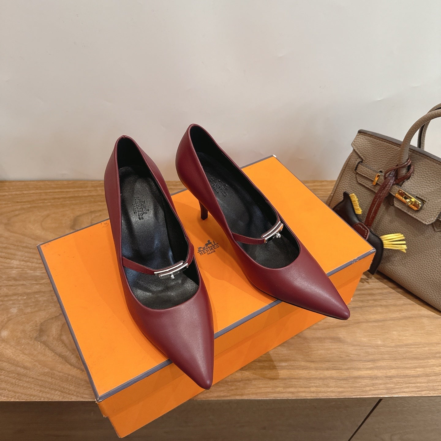 HM 26 Majeste 85 Pump Burgundy in Cowhide 744013