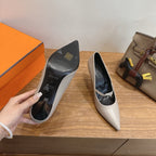 HM 26 Majeste 85 Pump Gray in Cowhide 744009