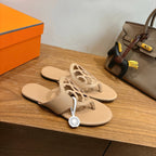 HM Mage Sandal Beige in Calfskin 744044