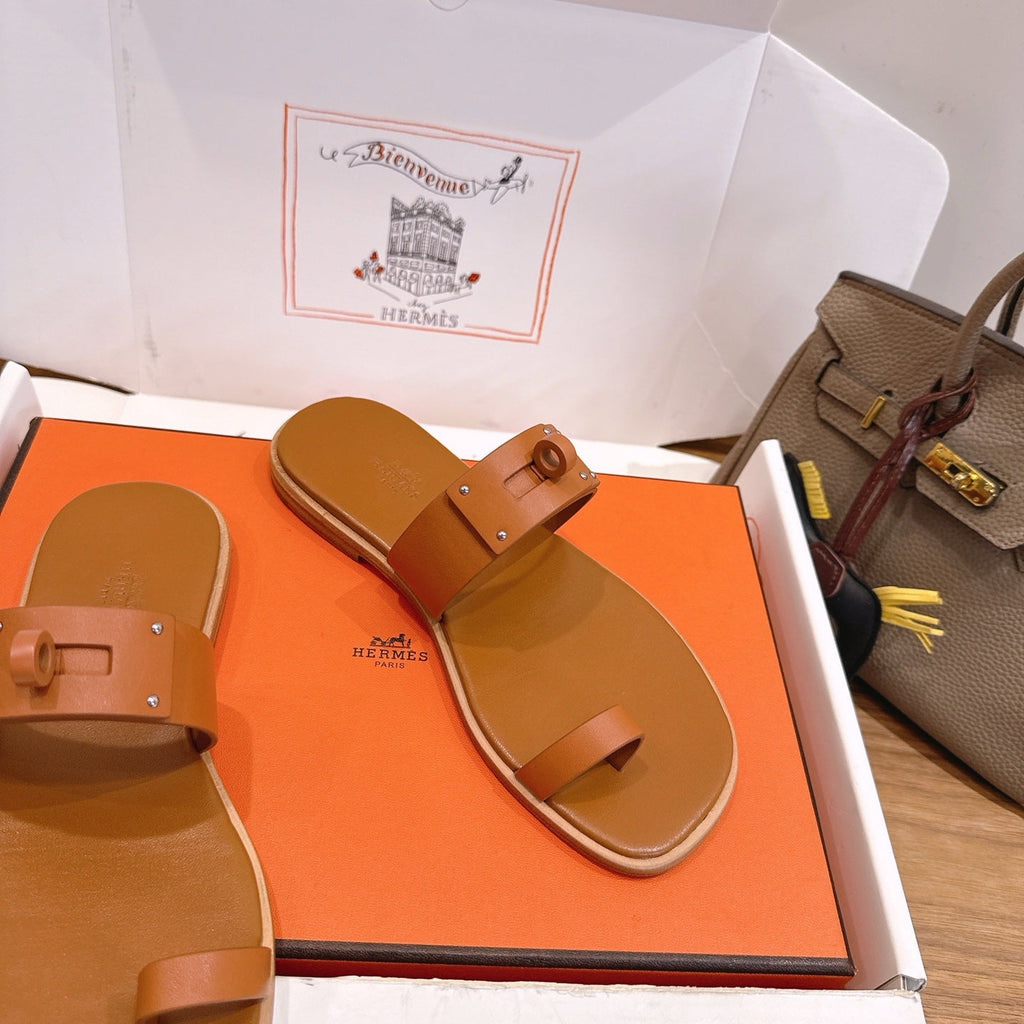 HM  July Sandal Brown in Cowhide 744060