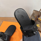 HM  July Sandal Black in Cowhide 744062