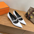 HM 26 Majeste 45 Pump White in Cowhide 744117