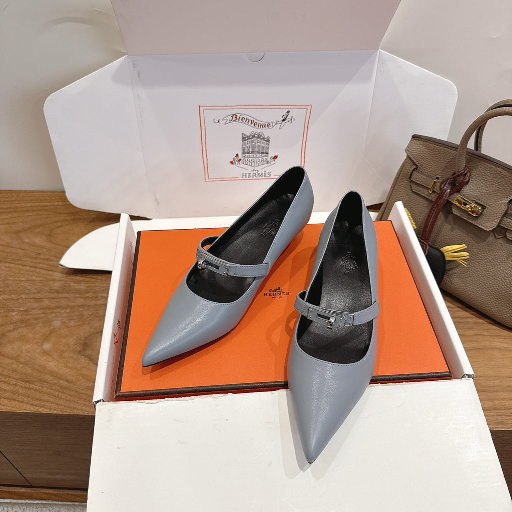 HM 26 Majeste 45 Pump Gray in Cowhide 744122