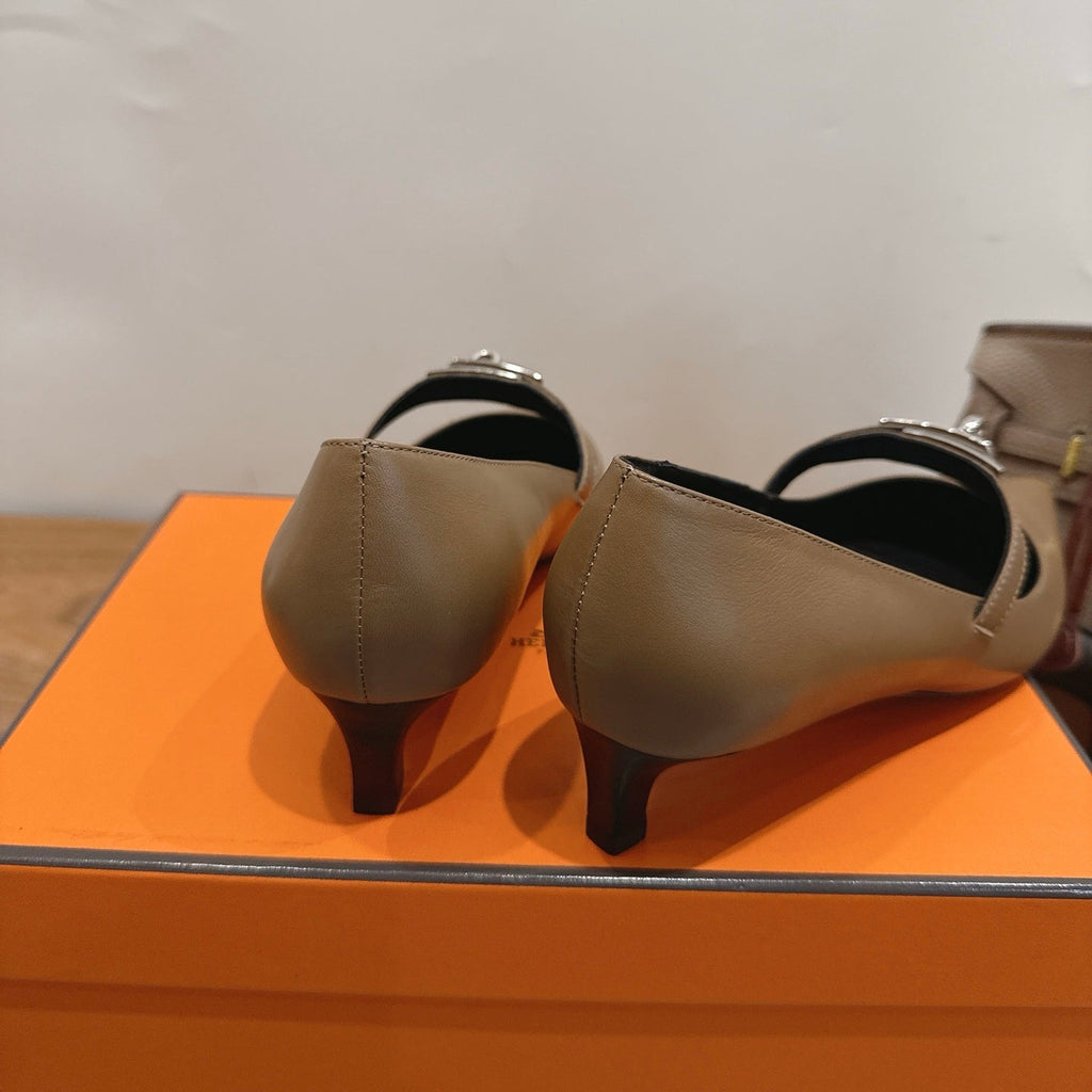 HM 26 Majeste 45 Pump Taupe in Cowhide 744119