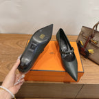 HM 26 Majeste 45 Pump Dark Olive Green in Cowhide 744120