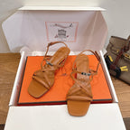 HM  June Sandal Brown in Cowhide 744048