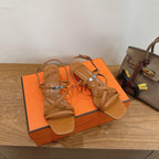 HM  June Sandal Brown in Cowhide 744048