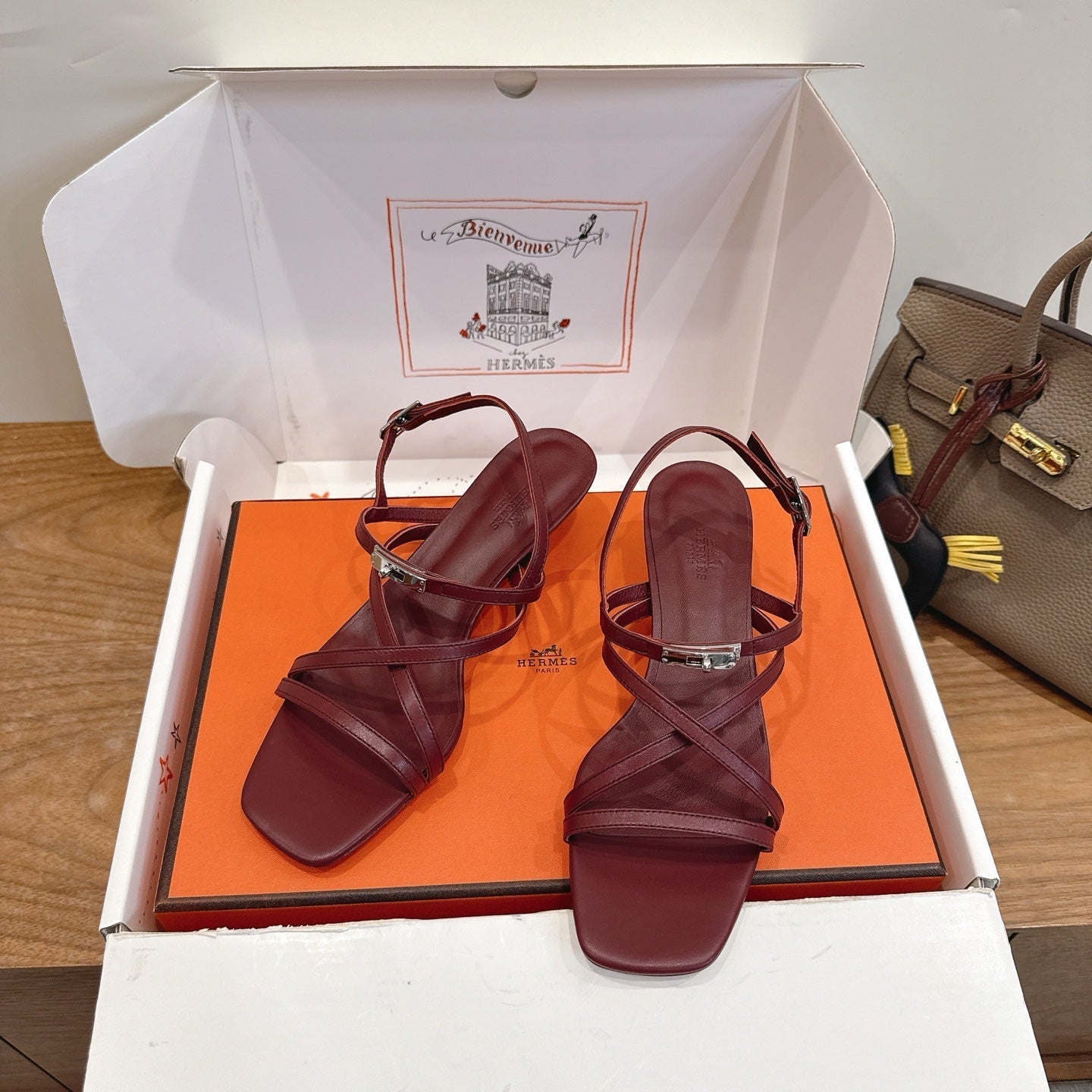 HM June Sandal Burgundy in Cowhide 744050