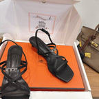 HM June Sandal Black in Cowhide 744051