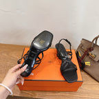 HM June Sandal Black in Cowhide 744051