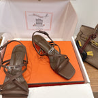 HM June Sandal Brown in Cowhide 744052