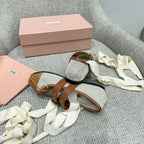 Miu 26 Ballet Flat Light Brown in Brushed Fabric 747431