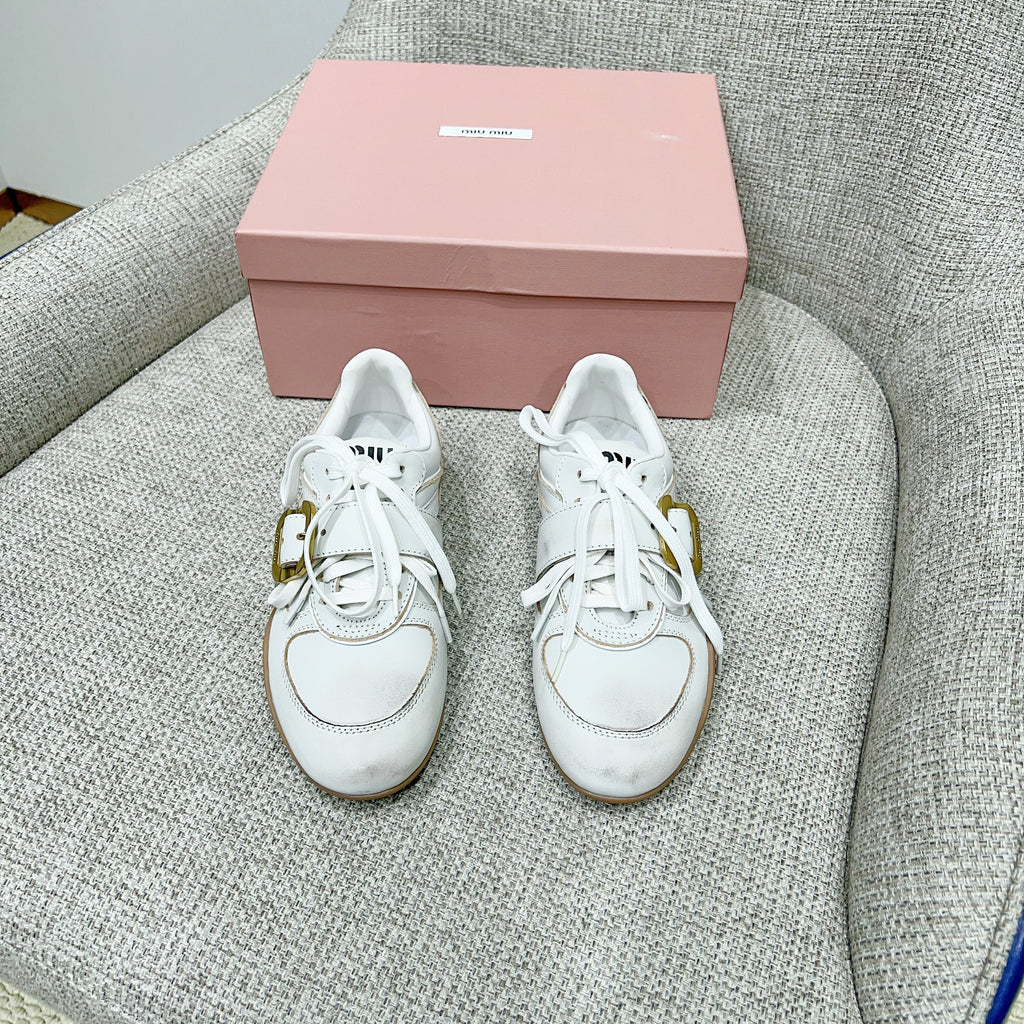Miu 26 Sneaker White in Cowhide 747377