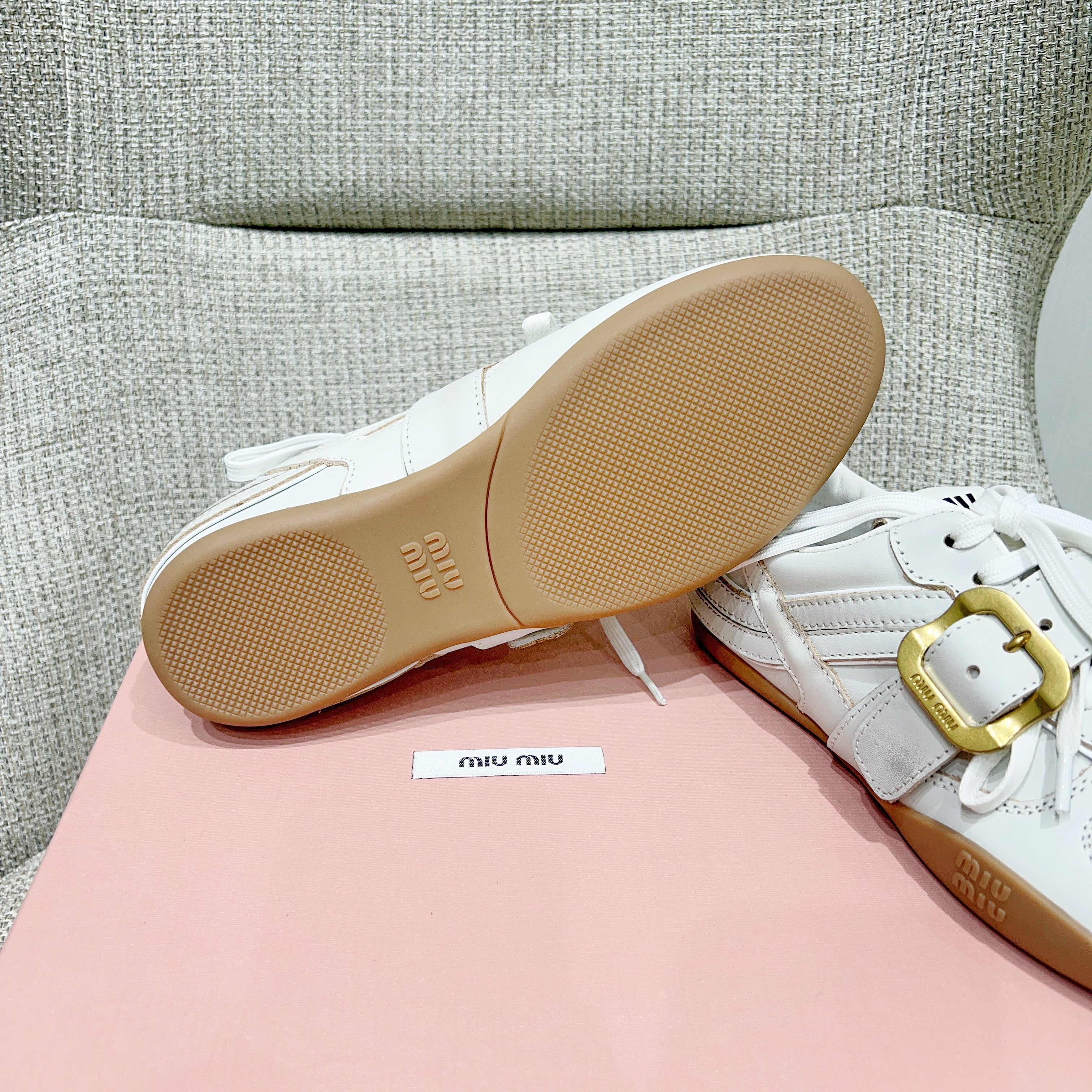 Miu 26 Sneaker White in Cowhide 747377