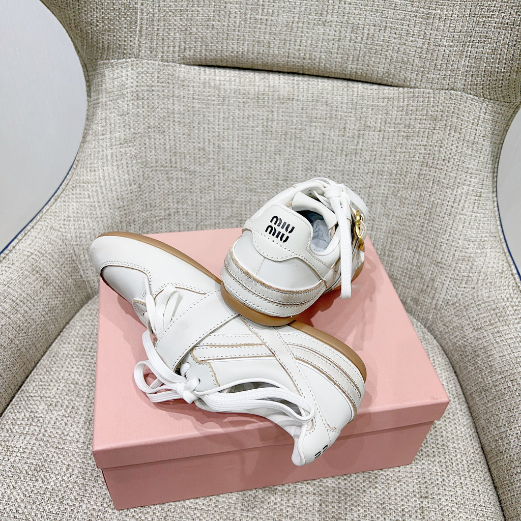 Miu 26 Sneaker White in Cowhide 747377