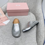 Miu 26 Mules Silver in Cowhide 747401