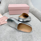 Miu 26 Mules Silver in Cowhide 747401
